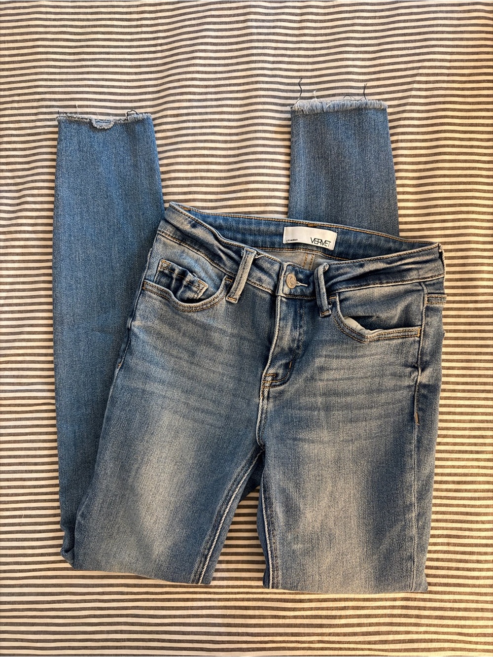 VERVET Light Blue High-Rise Skinny Jeans